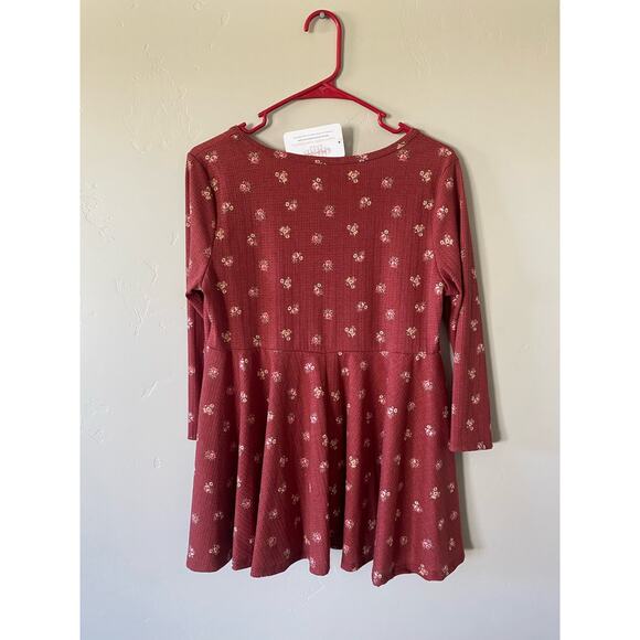 Reb. In J Rust Floral Baby Doll Fall 3/4 Sleeve V-Neck Blouse- Size Large - Picture 8 of 9